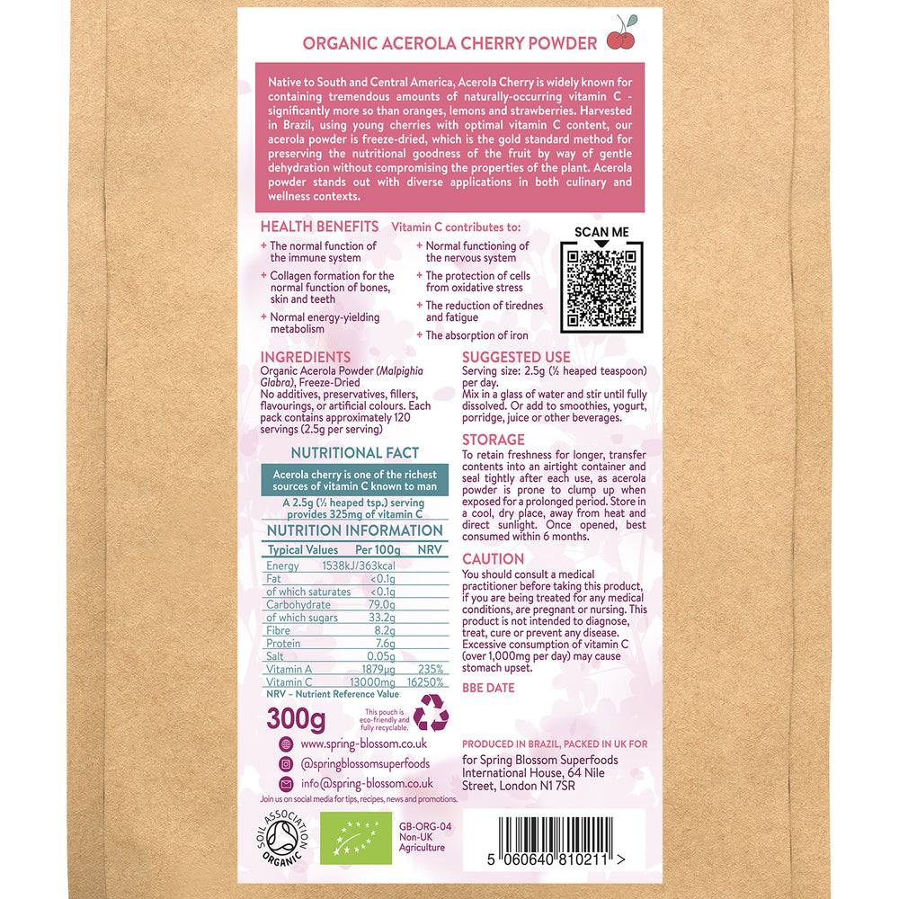 300g Organic Acerola Cherry Powder (Vitamin C)