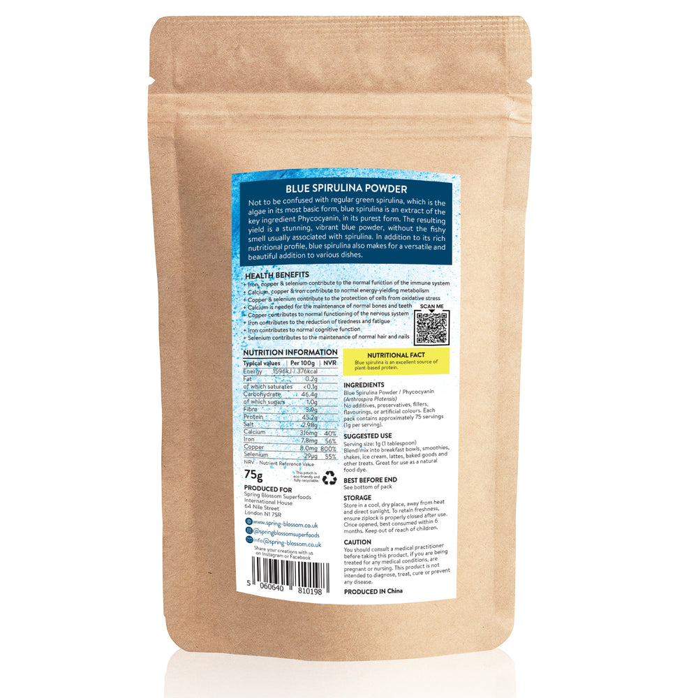 5-75g Pure Blue Spirulina Powder (Phycocyanin)