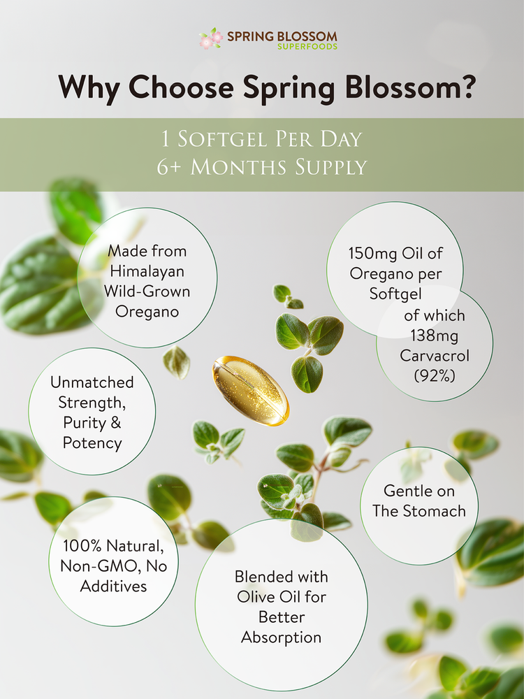 Wild Oil of Oregano Softgel Capsules (92% Carvacrol) x 200